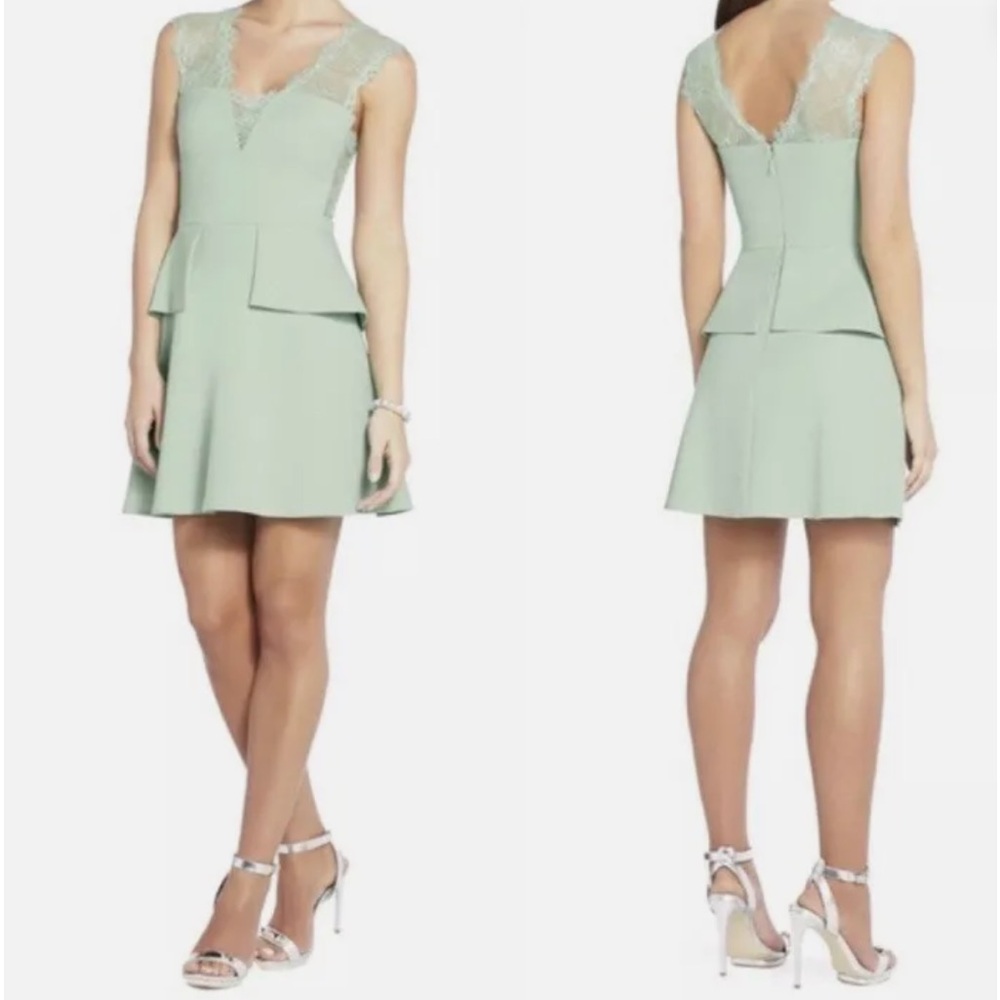 BCBG Max Azria Peplum Lace Cocktail Dress